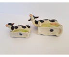 Black & White Cow Salt & Pepper Shakers Miniatures by Distinctive Creations