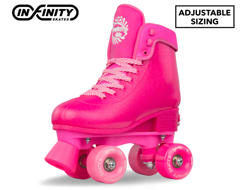 infinity SODA POP Size Adjustable Roller Skates - Strawberry Slide Pink Glitter