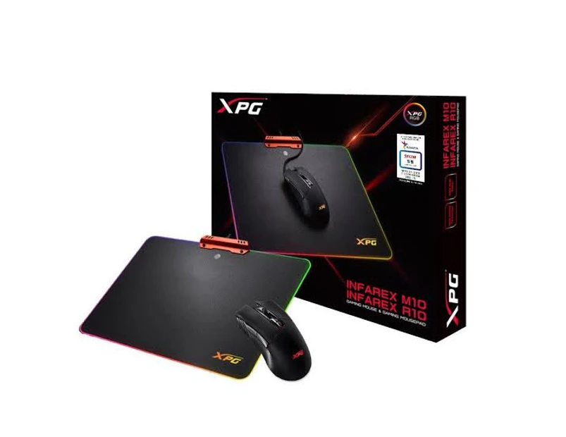 ADATA XPG Infarex M10 Optical Gaming Mouse with Infarex R10 RGB Gaming Pad