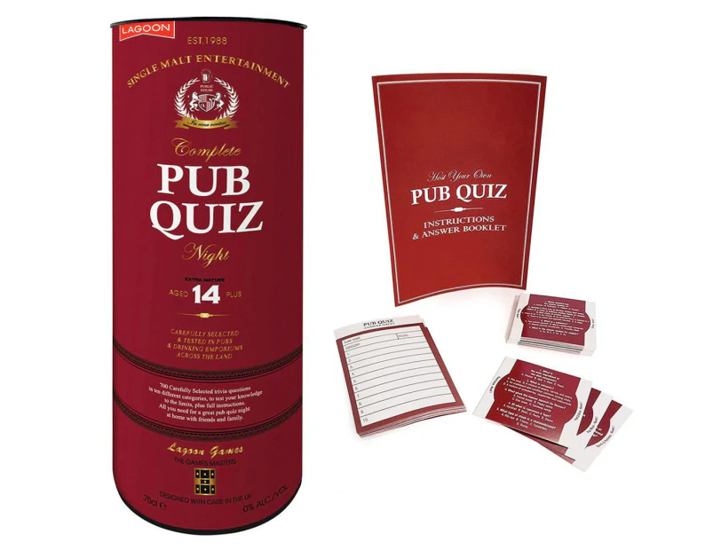 Complete Pub Quiz Night Gift Tin Game