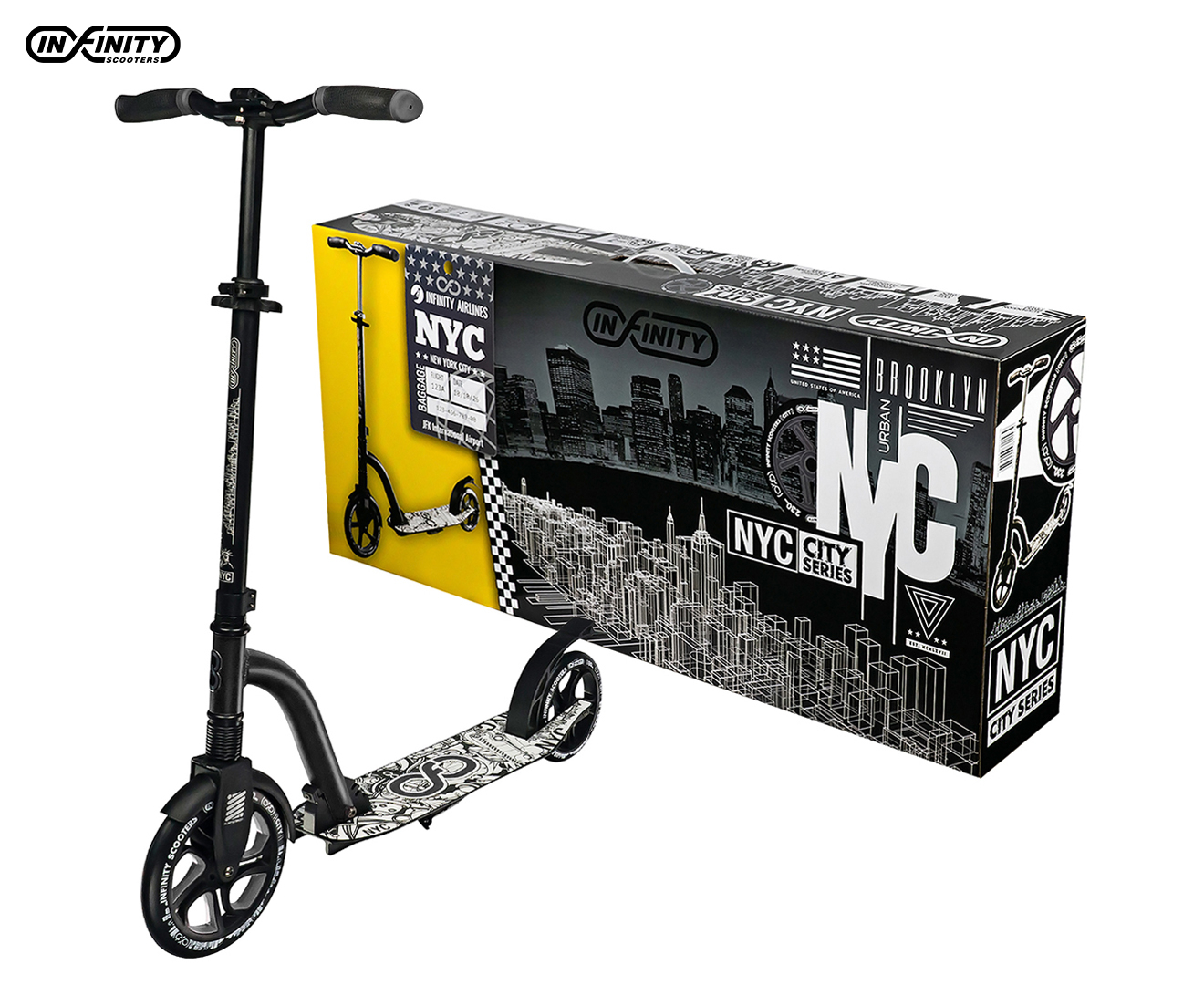 infinity NYC | NEW YORK City Big Wheel Commuter Scooter - Black | Catch ...