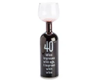 40th Birthday Wine Bottle Glass