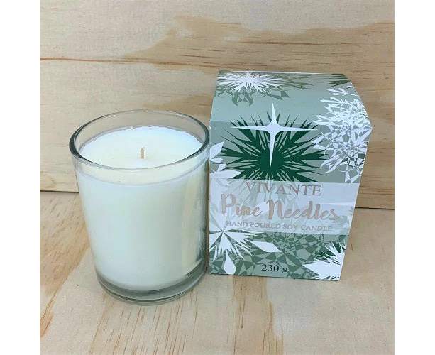 Scents of Christmas Hand Poured Essential Oil Soy Blend Candle 230g - Christmas, Gingerbread, Pine Needles and Sugar Plum - Christmas Gift - Pine Needles