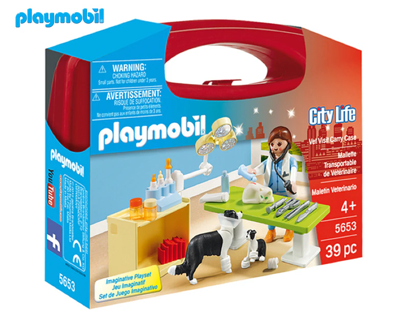 Playmobil Vet Visit Carry Case Playset