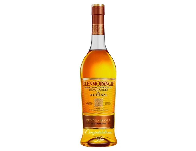 Personalised Glenmorangie The Original Single Malt Scotch Whisky 40% 700ml.