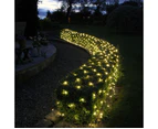 Solar 300 LED Net Lights 5x2.5m 8-Functions Outdoor Party Christmas Garden Decoration - Multi-Coloured