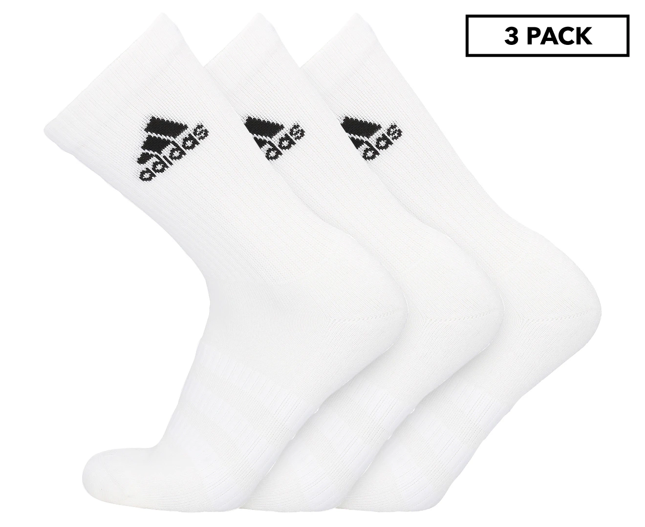 Adidas Men's Cushioned Crew Sock 3-Pack - White