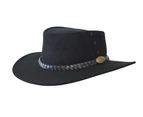 Jacaru 1154 Kookaburra Traditional Hats - Black