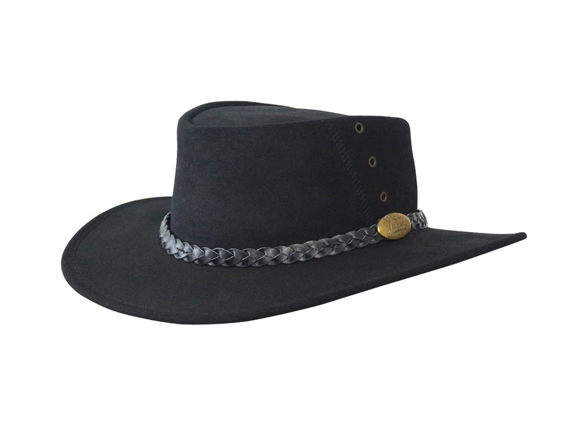Jacaru 1154 Kookaburra Traditional Hats - Black