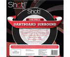 Shot - 1 Piece Dartboard Surround - Black/Red