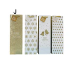 12x Christmas XMAS Gift Bags Cardboard Paper Bags w Foil M L XL Bottle [J]