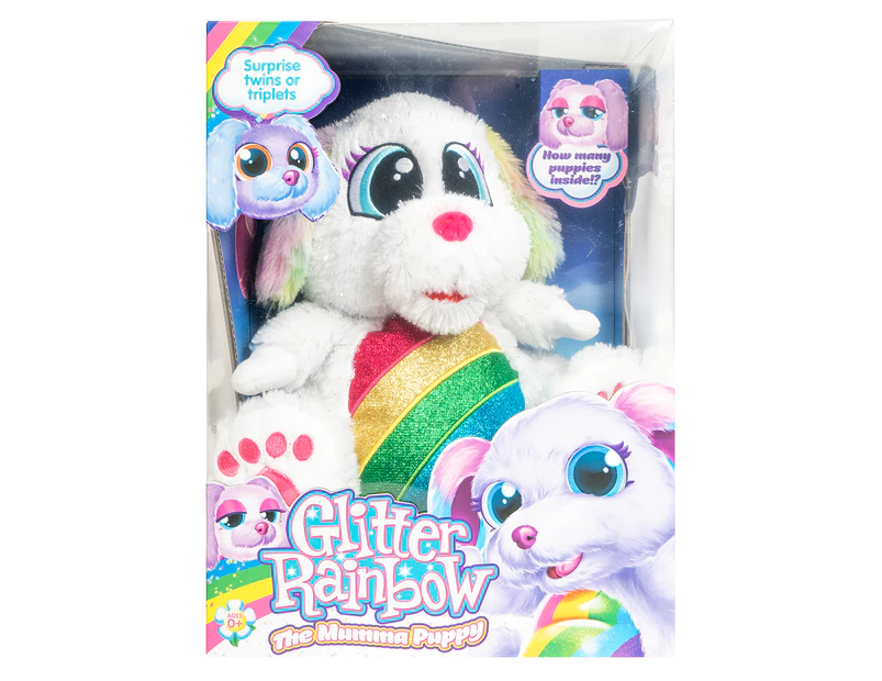 Glitter Rainbow The Mumma Doggy Toy