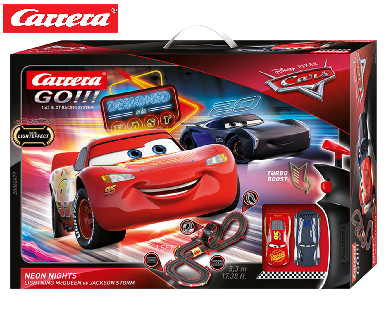 Carrera Go!!! Disney-Pixar Cars Neon Lights Slot Car Playset 