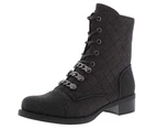 G By Guess Womens Meera Glitter Lace Up Combat Boots