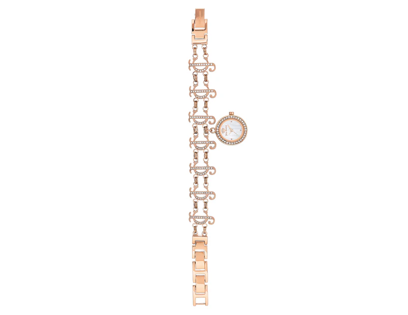 Juicy Couture Women's 19mm Crystal Chain Bracelet Watch - Rose Gold