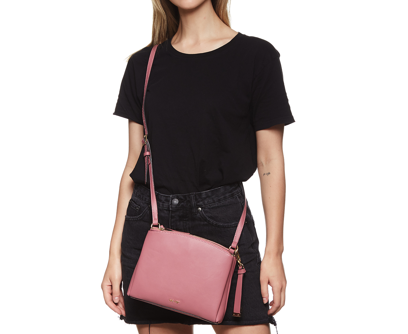 Nine West Levona Mini A-List Crossbody Bag - Rosewood | Catch.co.nz