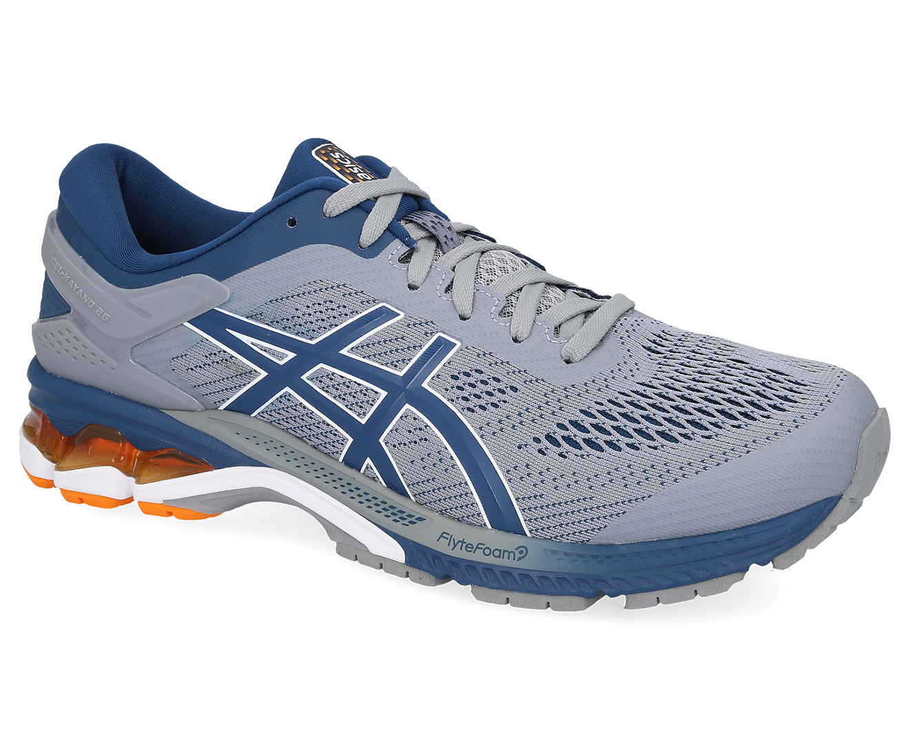 ASICS Men's GEL-Kayano 26 Running Shoes - Sheet Rock/Mako Blue | Catch ...