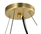 Fortress Vintage 8-light Circular Chanderlier Brass  Pendant Light Glass Shade E14