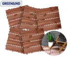 Greenlund Timber Outdoor Tiles Straight 5-Pack - Brown