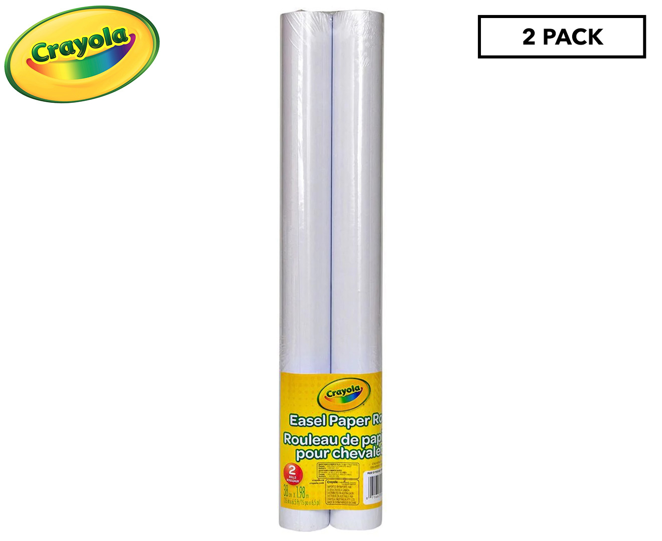 2x Crayola Kids/Childrens Creative Easel Drawing Refill White