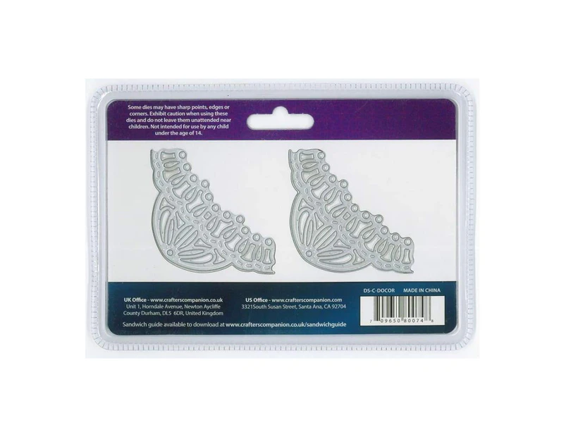 Crafter's Companion - Die'sire Classiques Corner Metal Dies 2.2 inch X2.2 inch Doily