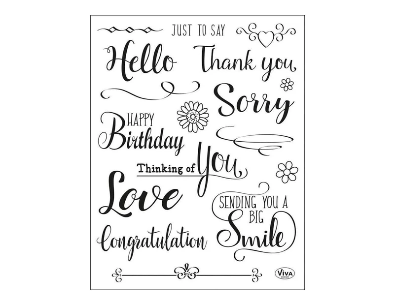 Viva Decor - Clear Stamp Set 14cmX18cm Just To Say