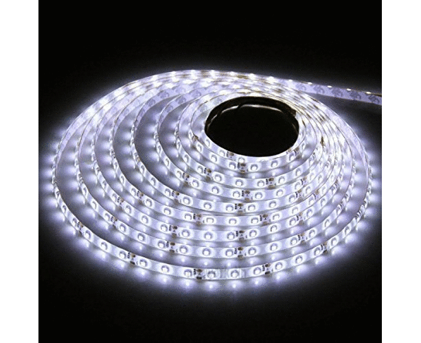 LED Strip Light, LED Flexible Light, LED Ribbon Light, LED Decorative Light - 5m White 30 LED/m. Power Adapter 12V - LEDware Brand