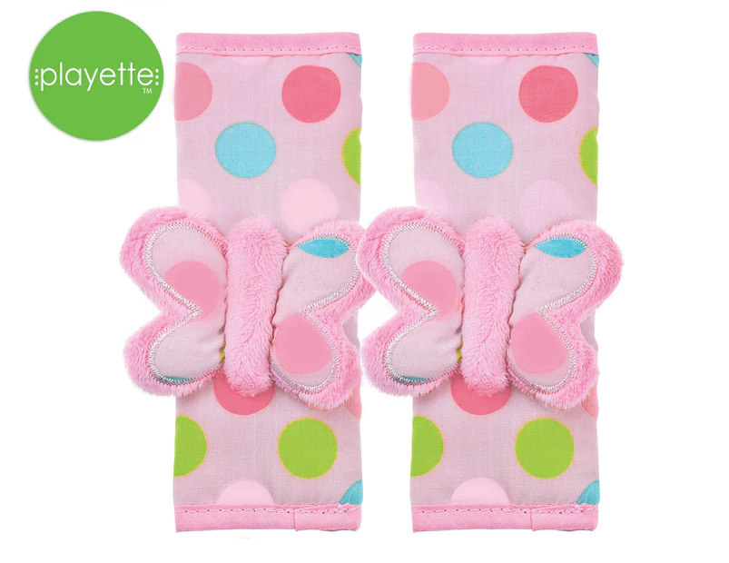 Playette Animal Strap Harness Cover Pals - Butterfly Dots/Pink