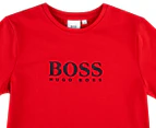 Hugo Boss Kids' Print Tee / T-Shirt / Tshirt - Red/Black