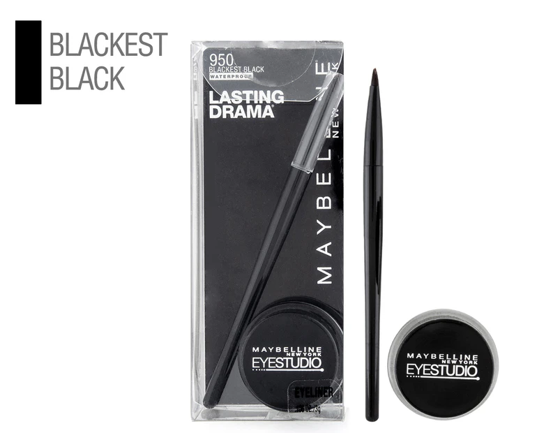 Maybelline Eyestudio Lasting Drama Gel Eyeliner 3g - #950 Blackest Black