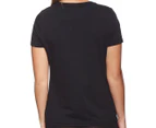 Tommy Hilfiger Women's Flag Crew Tee / T-Shirt / Tshirt - Black