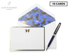 Alice Pleasance Wonderland Butterfly Correspondence Cards + Ballpoint Pen Gift Box
