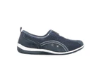 Boulevard Womens Zip Elastic Gusset Leisure Shoes (Navy) - DF148