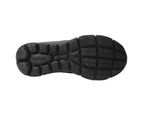 Slazenger Mens Zeal Slip On Trainers Sneakers Textile Memory Foam Everyday Shoes - Black/Black