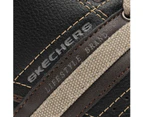 Skechers Mens Urban Tread Refresh Shoes Casual Lace Up Padded Ankle Collar - Black/Taupe