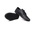 Soviet Mens Bux Vamp Lace Up Casual Shoes Stitched Detailing Perforated - Black/Black