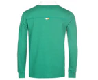 Team Mens Rugby Long Sleeve Jersey Cotton Colour Contrasting Polo Shirt Top