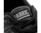 Fabric Mens Flyer Runner Sport Shoes Laced Fastening Running Trainers Sneakers - Black/Charcoal
