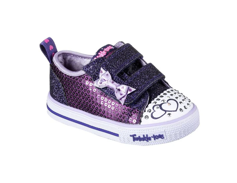 Skechers Kids Girls Twinkle Toes Itsy Bitsy Shoes Trainers Sneakers Infant - Purple