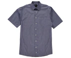 Fusion Micro Checked Shirt Top Mens  Short Sleeve