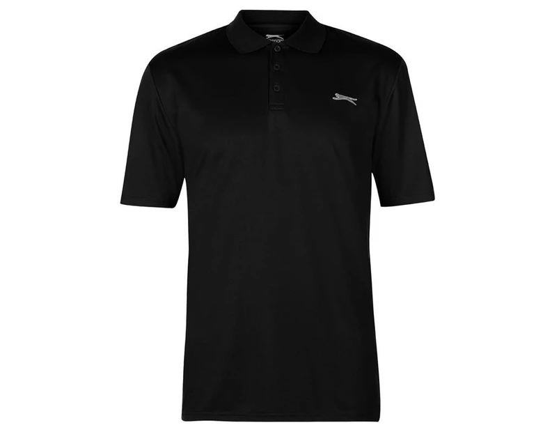 Slazenger Mens Golf Solid Polo Shirt Short Sleeve Performance Tee Top
