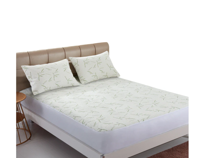 Queen Bed Size - Nature Basics Bamboo Waterproof Mattress Protector