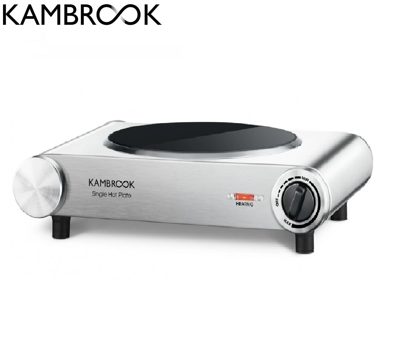 Kambrook 18cm 1200W Electric Single Ceramic Glass Hotplate Portable Cooktop