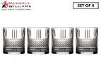 Set Of 4 Maxwell & Williams 270mL Verona Crystal Tumblers