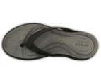 Women's Crocs Capri V Flip Flops Thongs Summer Comfy Ladies Slippers - Black/Graphite - Black/Graphite