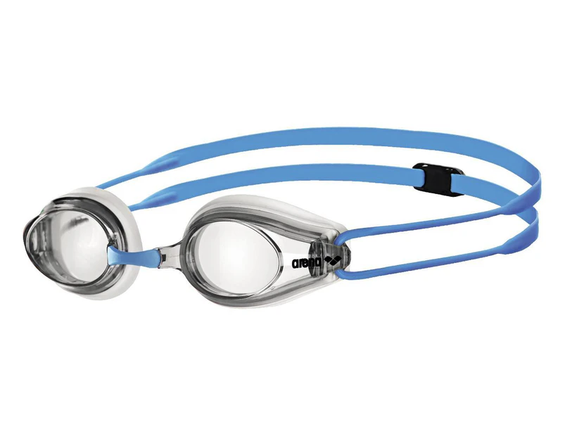 Arena Junior Racing Goggles Tracks Clear/Clear/Light Blue
