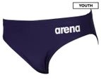 Arena Boys' True Sport Solid Brief Swimmer - Navy/White