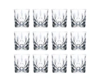 RCR Crystal Orchestra Cut Glass DOF Double Old Fashioned Whiskey Glasses Tumblers Set - 340ml - Pack of 12
