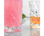 RCR Crystal Orchestra Cut Glass Whiskey Tumblers and Highball Cocktail Glasses - 340ml, 396ml - 12pc Set