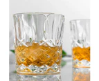 RCR Crystal Orchestra Cut Glass DOF Double Old Fashioned Whiskey Glasses Tumblers Set - 340ml - Pack of 6